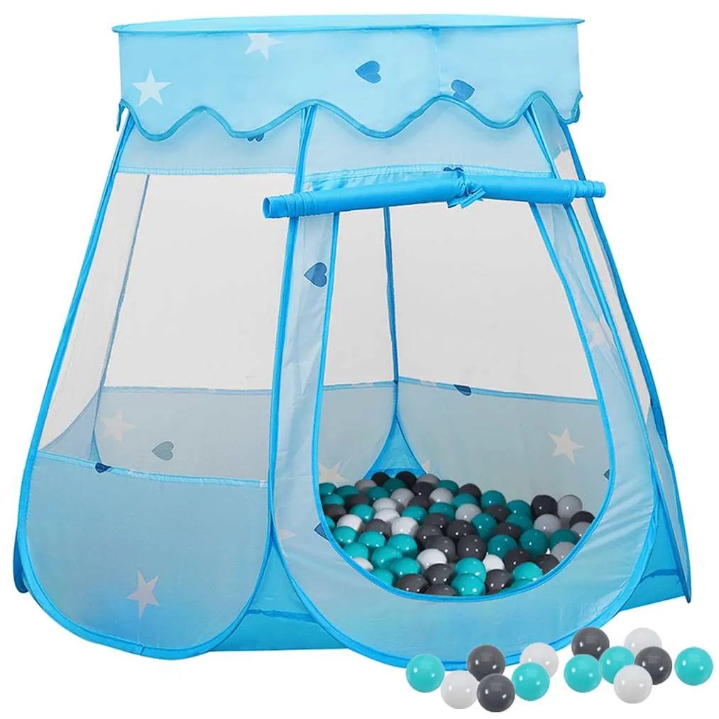vidaXL Παιδική Σκηνή Μπλε 102 x 102 x 82 εκ. με 250 Μπάλες