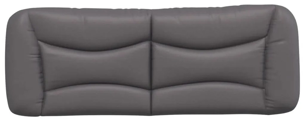 vidaXL Μαξιλάρι για Κεφαλάρι Hvar Γκρι 140 εκ. από Συνθετικό Δέρμα