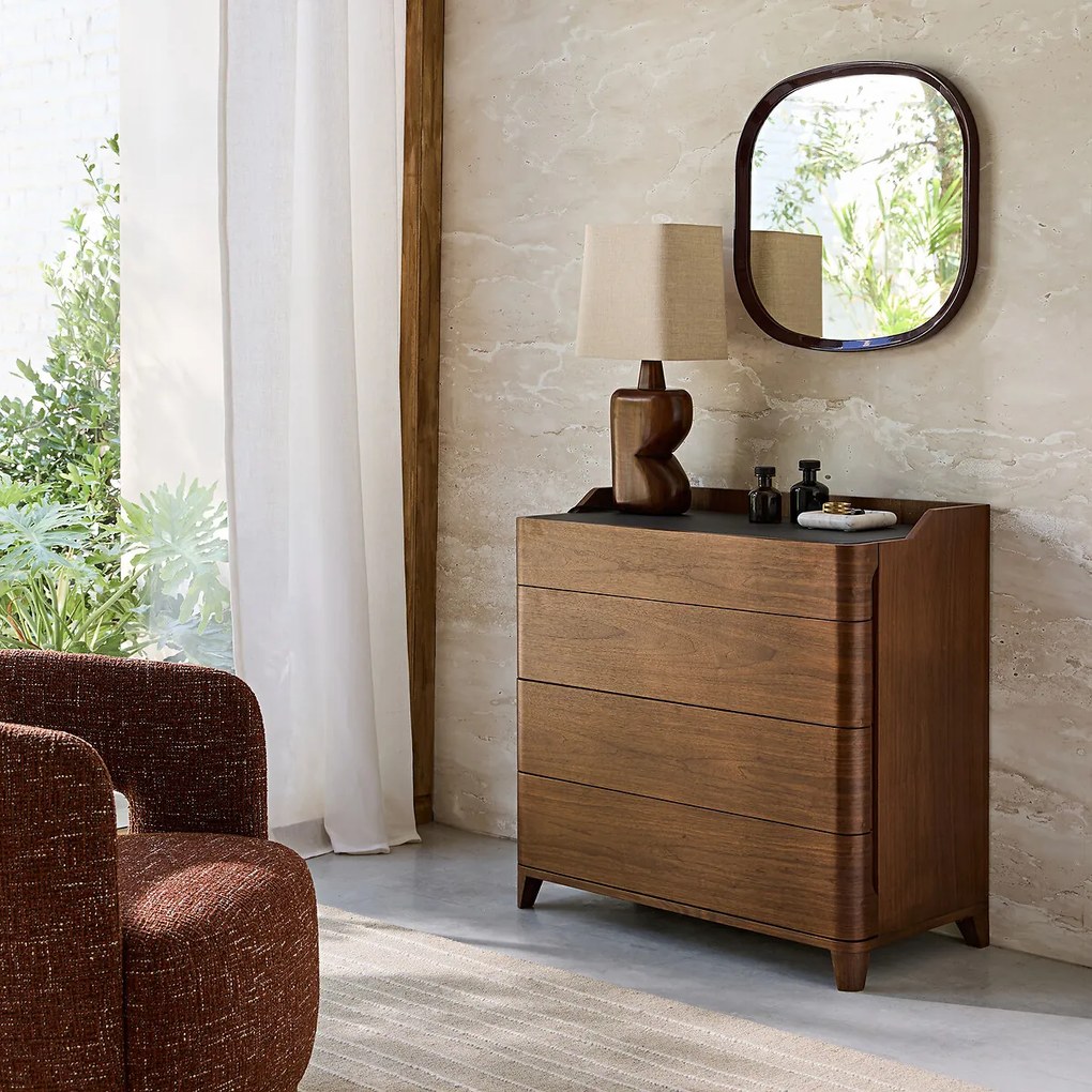 Τετράγωνος λακαριστός καθρέφτης, 60εκ., Orion