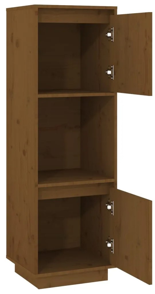 vidaXL Ντουλάπι Ψηλό Μελί 38 x 35 x 117 εκ. από Μασίφ Ξύλο Πεύκου