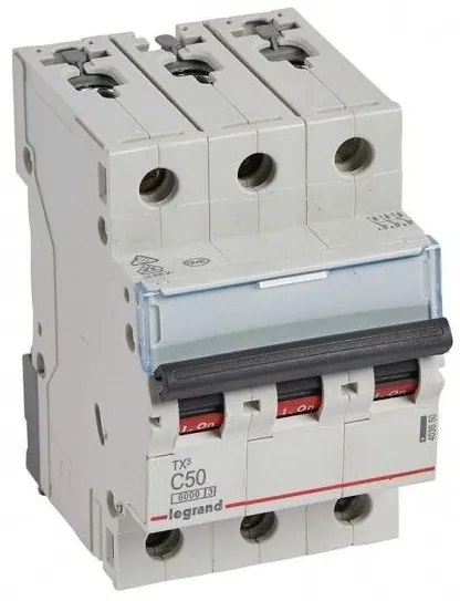 Αυτόματη Ασφάλεια 50A C 3Π 6kA Tx3 403550 Legrand 403550