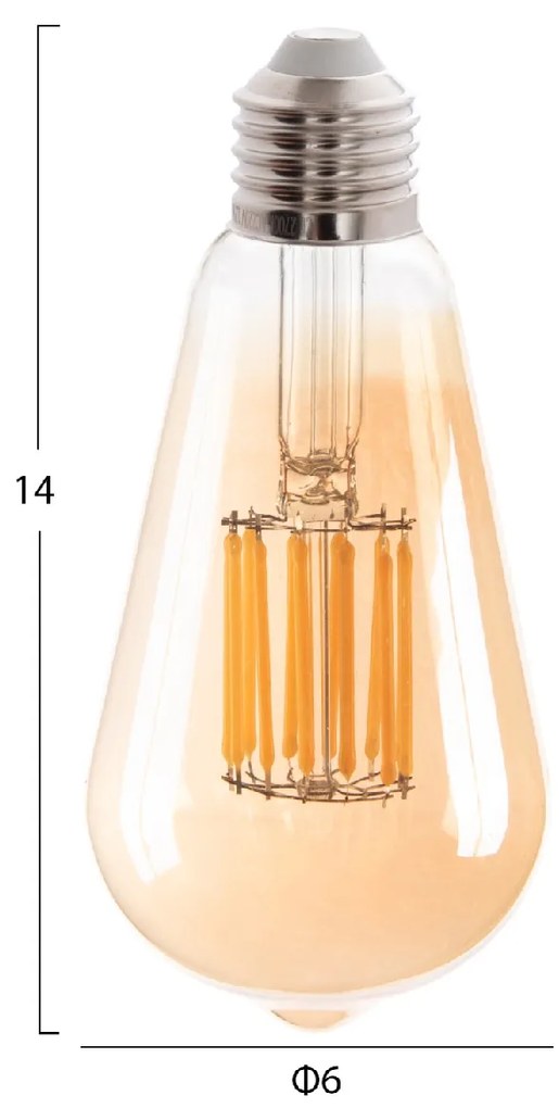 ΛΑΜΠΤΗΡΑΣ HM4189.02 LED FILAMENT 12W E27 3000K GOLD