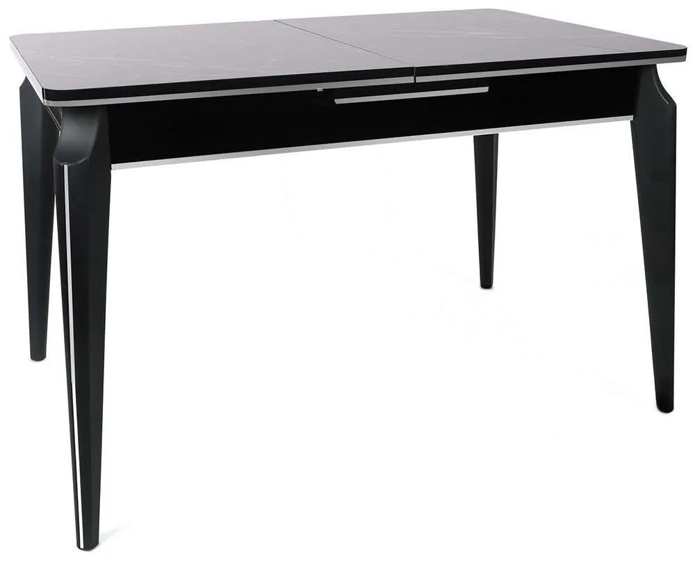 Τραπέζι Επεκτεινόμενο Star 974NMB1736 120/148,5x79x75cm Marble Effect Black-Silver Μοριοσανίδα, Μέταλλο
