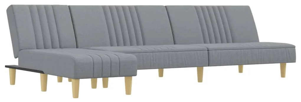 vidaXL Καναπές Κρεβάτι Γωνιακός Αν. Γκρι 255x140x70 εκ. Υφασμάτινος