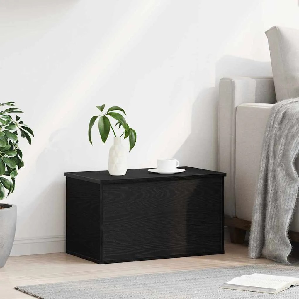vidaXL Κουτί αποθήκευσης Μαύρη δρυς 60 x 35 x 35 cm Επεξεργασμένο ξύλο