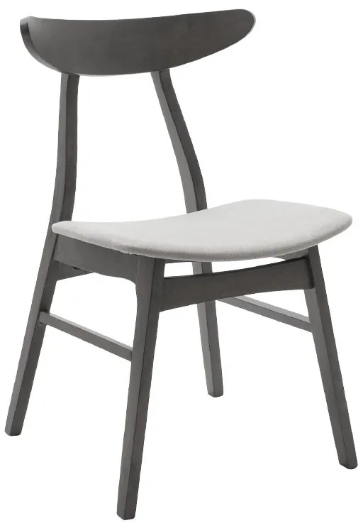 Tραπεζαρία Benson - Orlean pakoworld σετ 5τμχ rustic grey - ύφασμα γκρι 80x80x75εκ (1 τεμάχια)