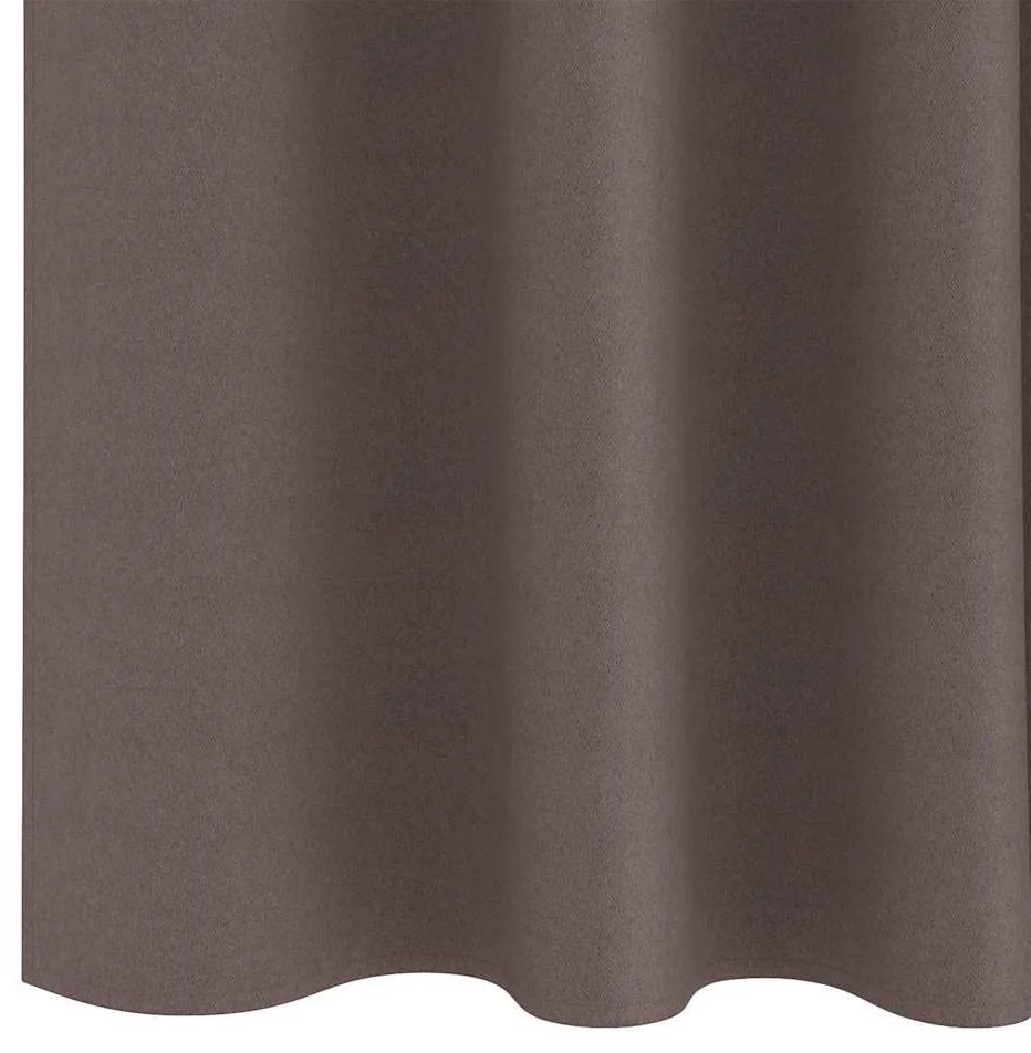 vidaXL Κουρτίνες 2 pcs Σκούρο καφέ Σκούρο καφέ 225x140εκ. Πολυεστέρας