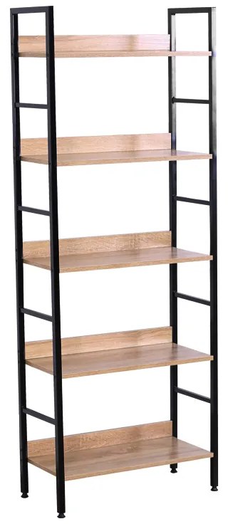 Intrahome Βιβλιοθήκη Elbo Intrahome φυσικό-μαύρο μέταλλο 60x28x160εκ | SKU: INTRAPA-196111133