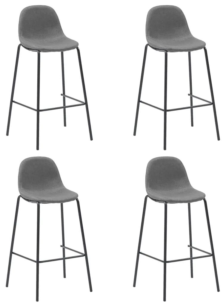 vidaXL Καρέκλες Μπαρ 4 τεμ. Χρώμα Taupe Υφασμάτινες
