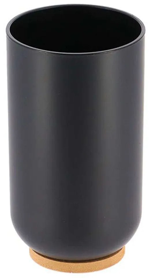 Ποτήρι Μπάνιου Με Bamboo 06.6174237 Black Plastic
