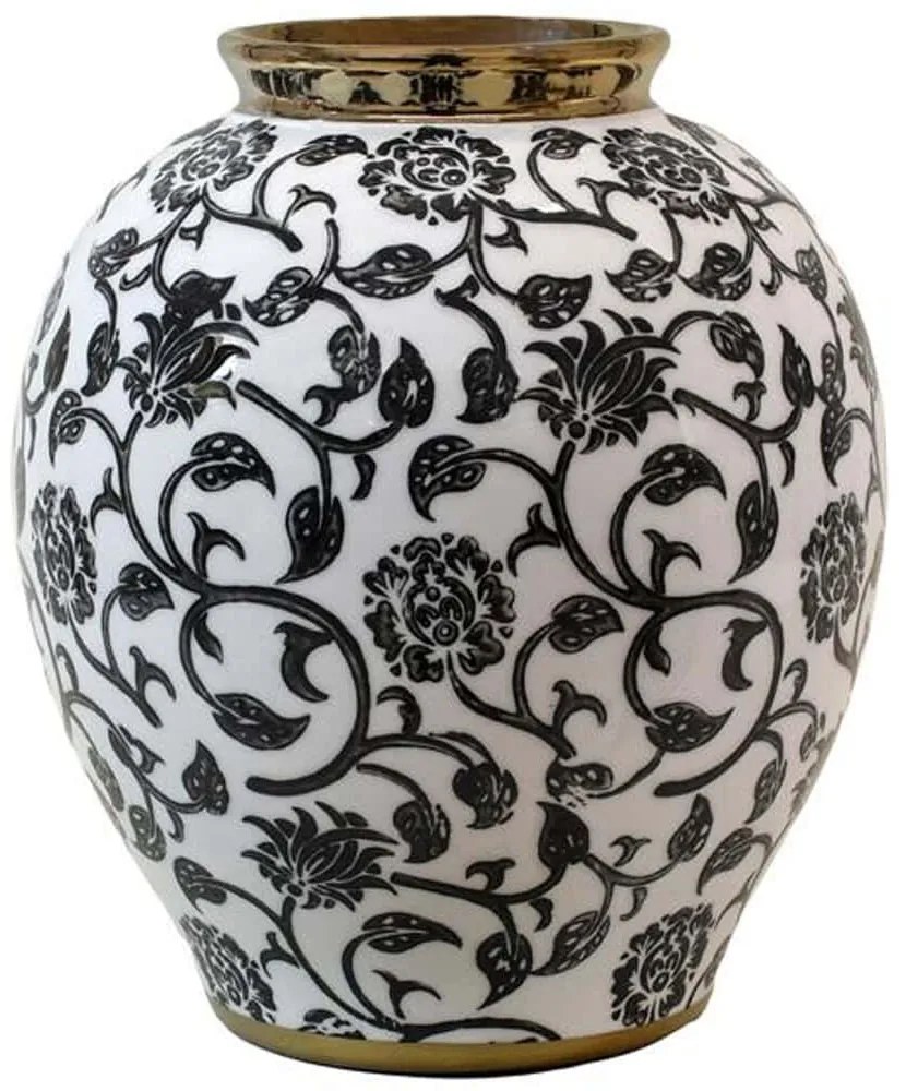 Βάζο 0050-225-004 18x21cm Multi-Black Κεραμικό
