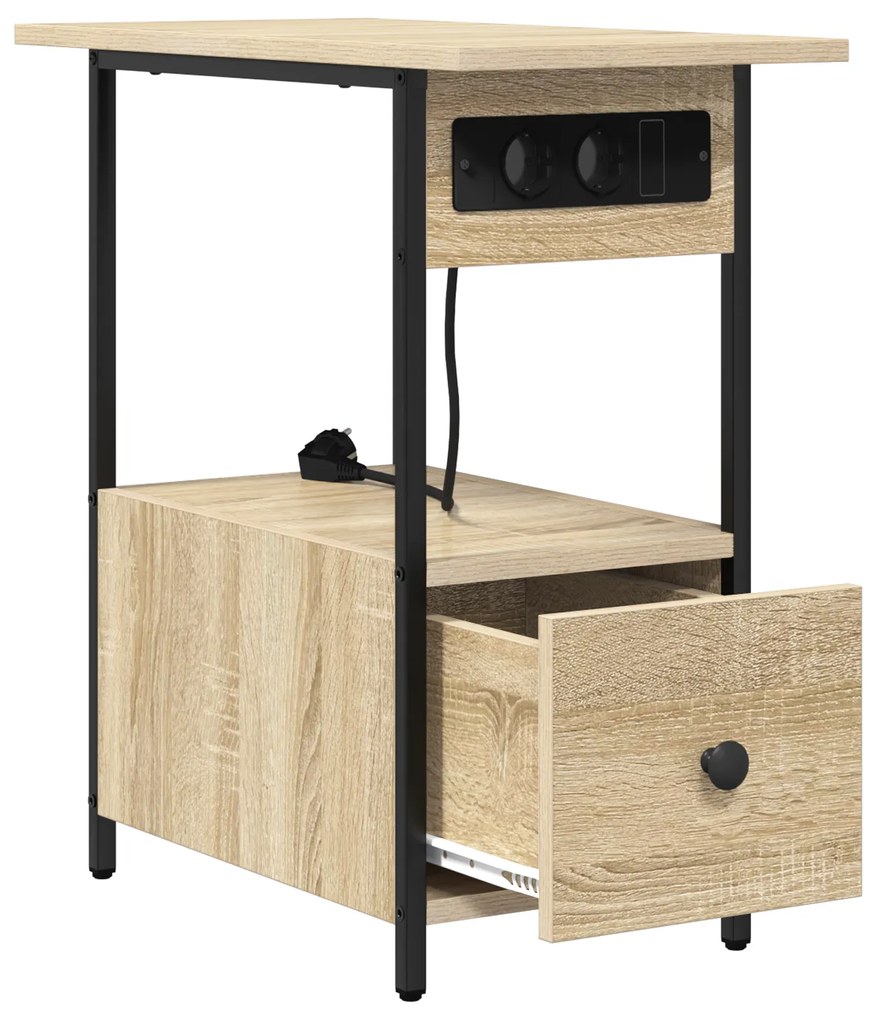 vidaXL Κομοδίνο Sonoma Δρυς 60 x 30 x 61 εκ Επεξεργασμένο ξύλο