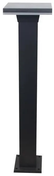 Κολωνάκι Δαπέδου 12W IP65 3000K Αλουμίνιο Μαύρο 145-20631 Eurolamp-145-20631-Μαύρο 145-20631
