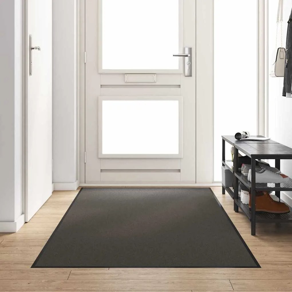 vidaXL Χαλάκι Εξώπορτας Ανθρακί και Μαύρο 120 x 250 cm