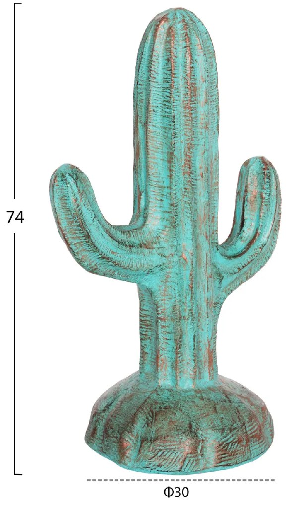 ΔΙΑΚΟΣΜΗΤΙΚΟΣ ΚΑΚΤΟΣ ΔΑΠΕΔΟΥ CACTUS HM4386.03S ΓΥΨΟΣ ΣΕ ΤΙΡΚΟΥΑΖ 42x30x74Υεκ.
