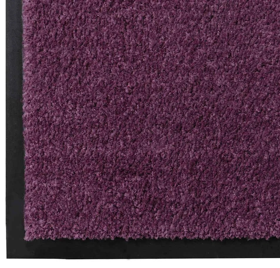 vidaXL Χαλάκι Εξώπορτας Μπορντό 60 x 40 x 1.2 εκ. Ύφασμα τέντι