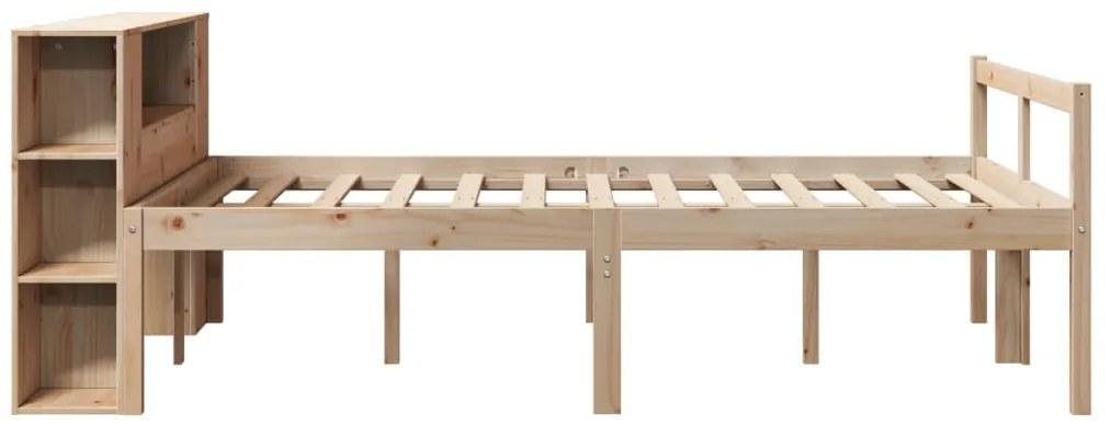 vidaXL Κρεβάτι Βιβλιοθήκη Χωρίς Στρώμα 120x200 εκ Μασίφ Ξύλο Πεύκο