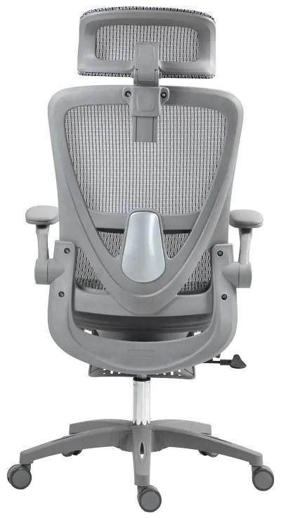 Καρέκλα γραφείου εργασίας Zenyk pakoworld mesh σε grey  απόχρωση 63x70x126εκ