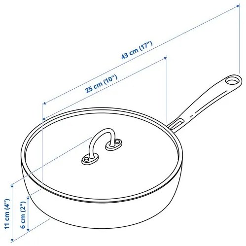 FINMAT τηγάνι σωταρίσματος με καπάκι, 25 cm 605.175.71