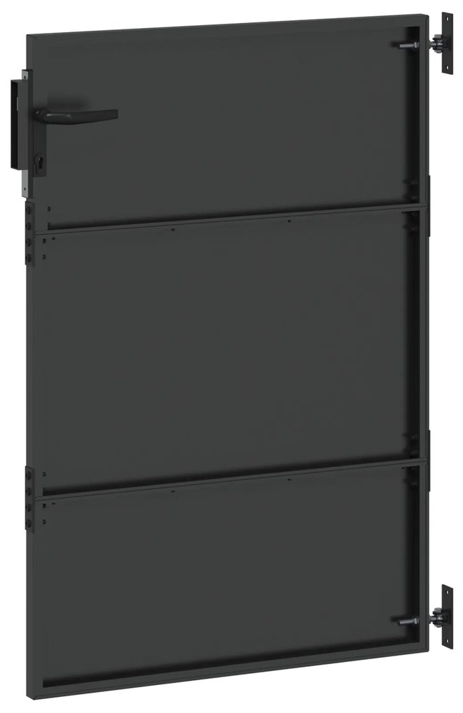 vidaXL Πύλη Κήπου Μαύρο 105 x 125 cm Ατσάλι με Επικάλυψη Πούδρας