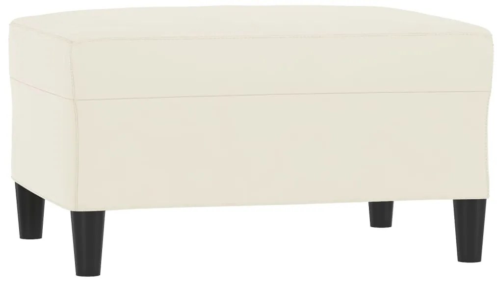 vidaXL Πολυθρόνες Σετ 3 Τεμαχίων Κρεμ από Βελούδο με Μαξιλάρια