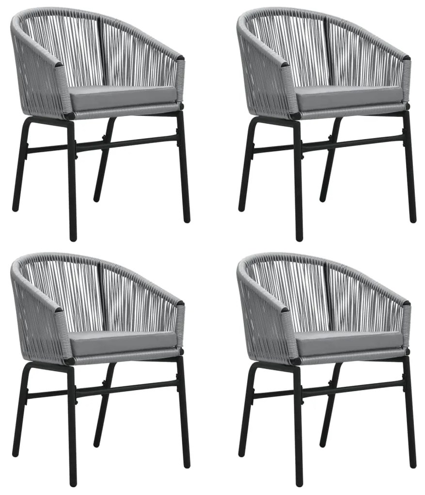 vidaXL Σετ Τραπεζαρίας Κήπου 5 Τεμαχίων Γκρι