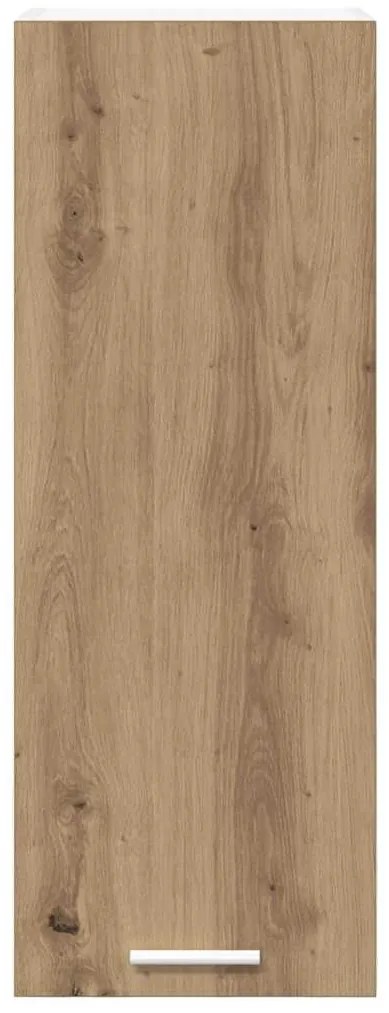 vidaXL Κρεμαστό ντουλάπι με πόρτα 2 pcs Χειροποίητη Δρυς και Λευκό