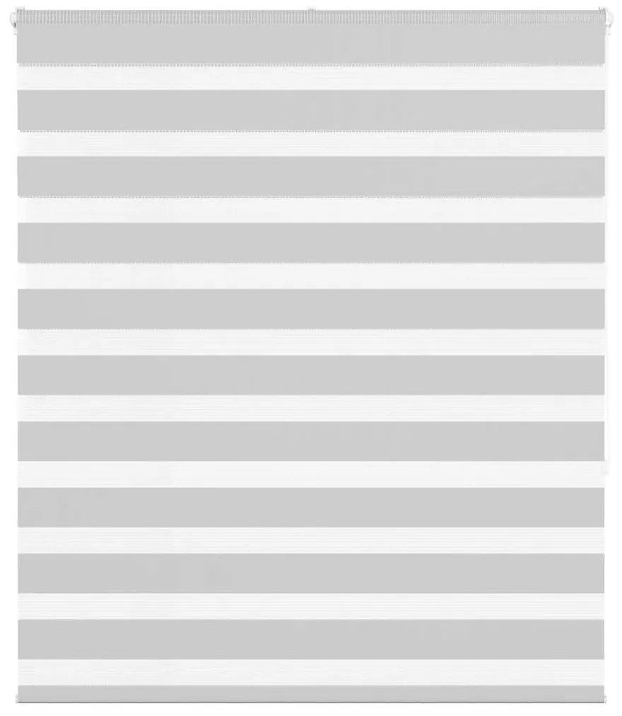 vidaXL Ζέβρα τυφλή Ανοιχτό Γκρι Πλάτος υφάσματος 130,9 εκ. Πολυεστέρας