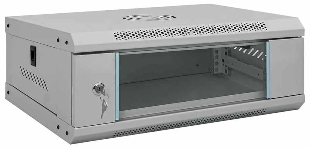 vidaXL Ντουλάπα δικτύου με αποθήκευση Γκρι 53 x 35 x 21 εκ Ατσάλι