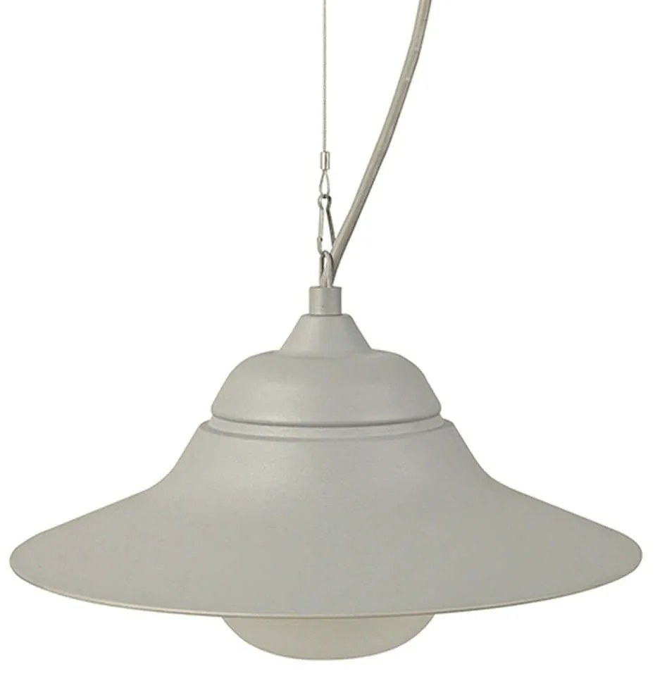 Φωτιστικό Οροφής Εξωτερικού Χώρου JULIE1PG Φ34cm 1xE27 IP44 Grey Aca Steel,Glass