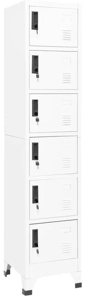 vidaXL Φοριαμός Λευκός 38 x 40 x 180 εκ. Ατσάλινος