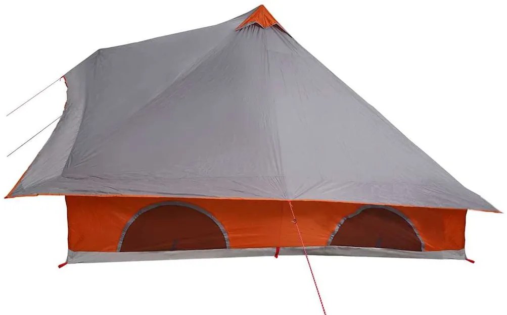 vidaXL Σκηνή Τιπί Γκρι και Πορτοκαλί 358 x 296 x 258 εκ. ταφτάς