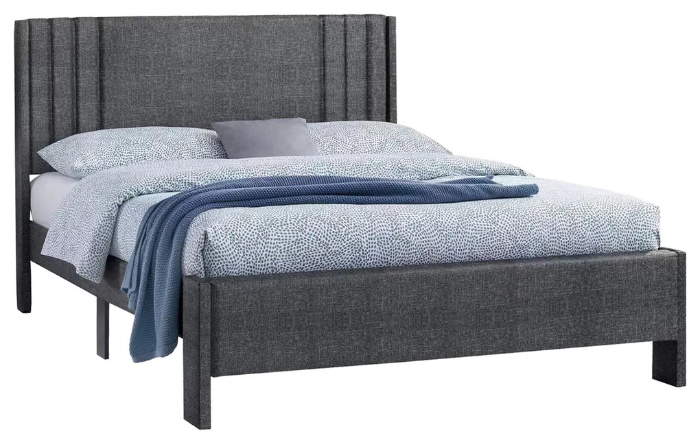 Intrahome ΚΡΕΒΑΤΙ ΔΙΠΛΟ CREDENCE .01 ΓΚΡΙ ΥΦΑΣΜΑ ΓΙΑ ΣΤΡΩΜΑ 160Χ200εκ. intraho-1646600