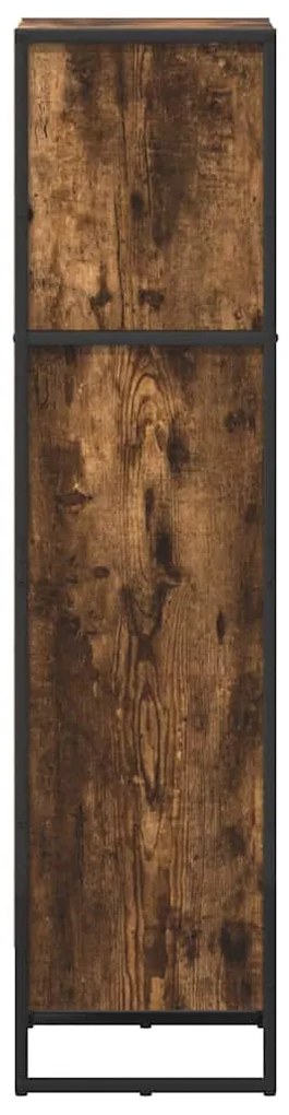 vidaXL Βιβλιοθήκη Καπνιστό Δρύς 80 x 30 x 155 εκ Επεξεργασμένο ξύλο