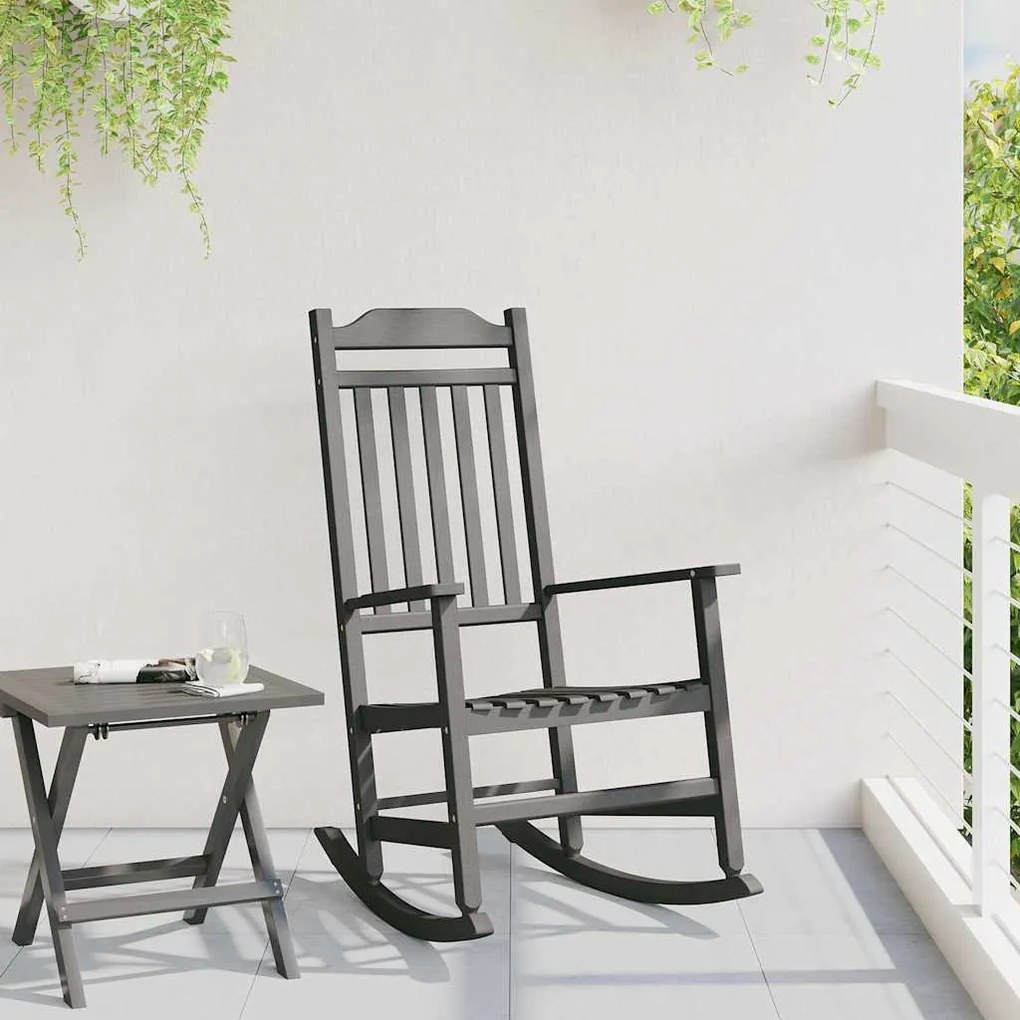 vidaXL Κουνιστή καρέκλα Μαύρο 65 x 84 x 114 εκ Πολυαιθυλένιο