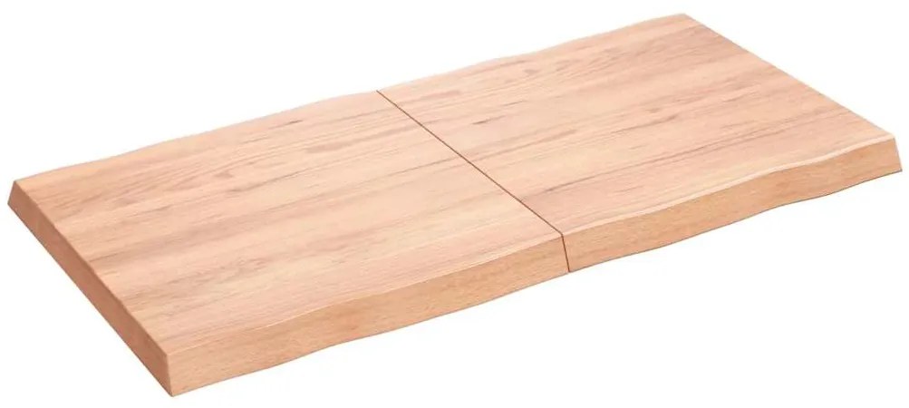 vidaXL Επιφ Τραπεζιού Αν Καφέ 120x60x(2-6)εκ.Ακατέργ. Μασίφ Ξύλο Δρυός