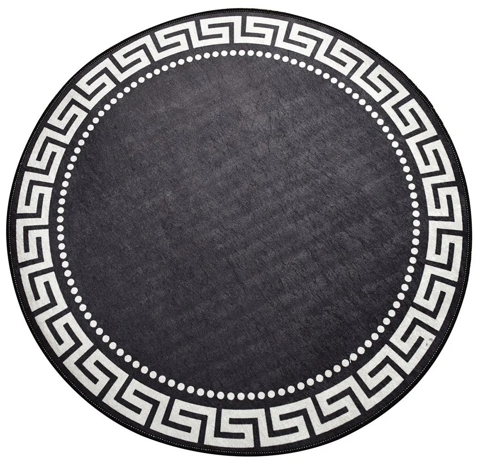 Χαλί Antik 882CHL1621 Black-White Conceptum Hypnose 100X100cm Round