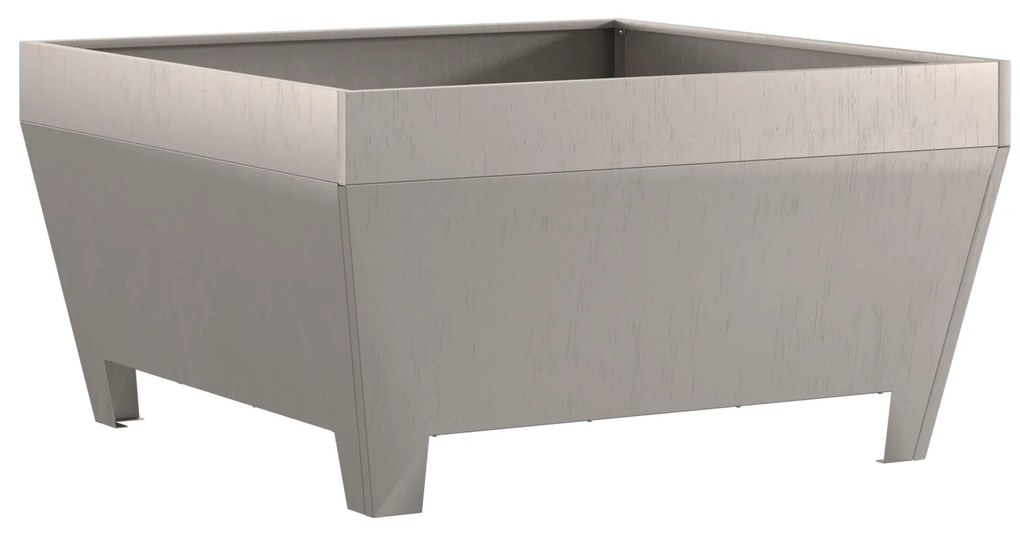 vidaXL Τετράγωνο Τζάκι 80x80x43 εκ. από Γαλβανισμένο Χάλυβα