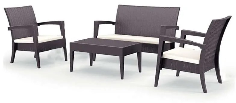 MIAMI ΣΕΤ BROWN 2ΠΟ+1ΚΑ+ΤΡΑΠ.92Χ53εκ.+ΜΑΞ. ΠΟΛ/ΝΙΟΥ