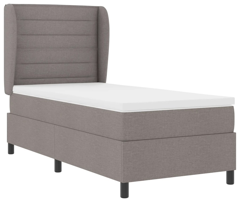 vidaXL Κρεβάτι Box Spring με Στρώμα σε Ταουπέ, 80x200 εκ, Ύφασμα