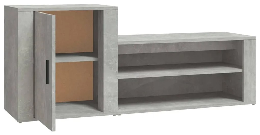vidaXL Παπουτσοθήκη Γκρι Σκυροδέματος 130x35x54 εκ. Επεξεργασμένο Ξύλο