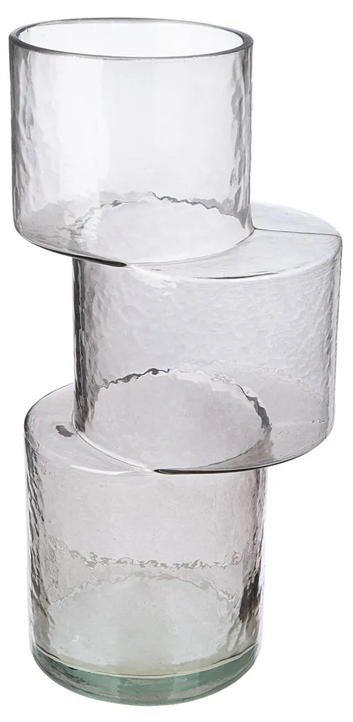 Βάζο 'Levels' Γυαλί Γκρι 11.5x13.5x28.5cm