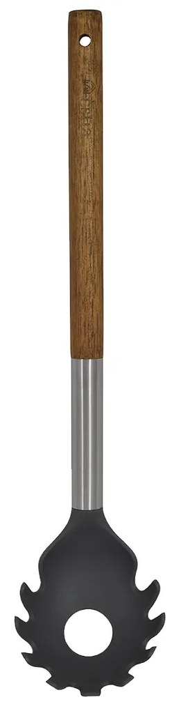 Κουτάλα Ζυμαρικών 01-2664 Stone Με Λαβή Ξύλο Anthracite Estia Wood