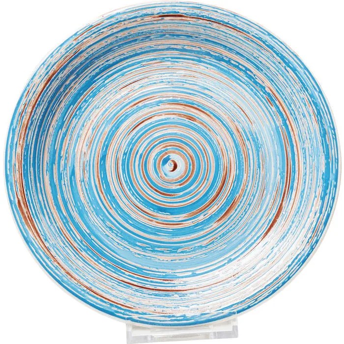 Πιάτο Swirl Blue Ø27cm - Λευκό