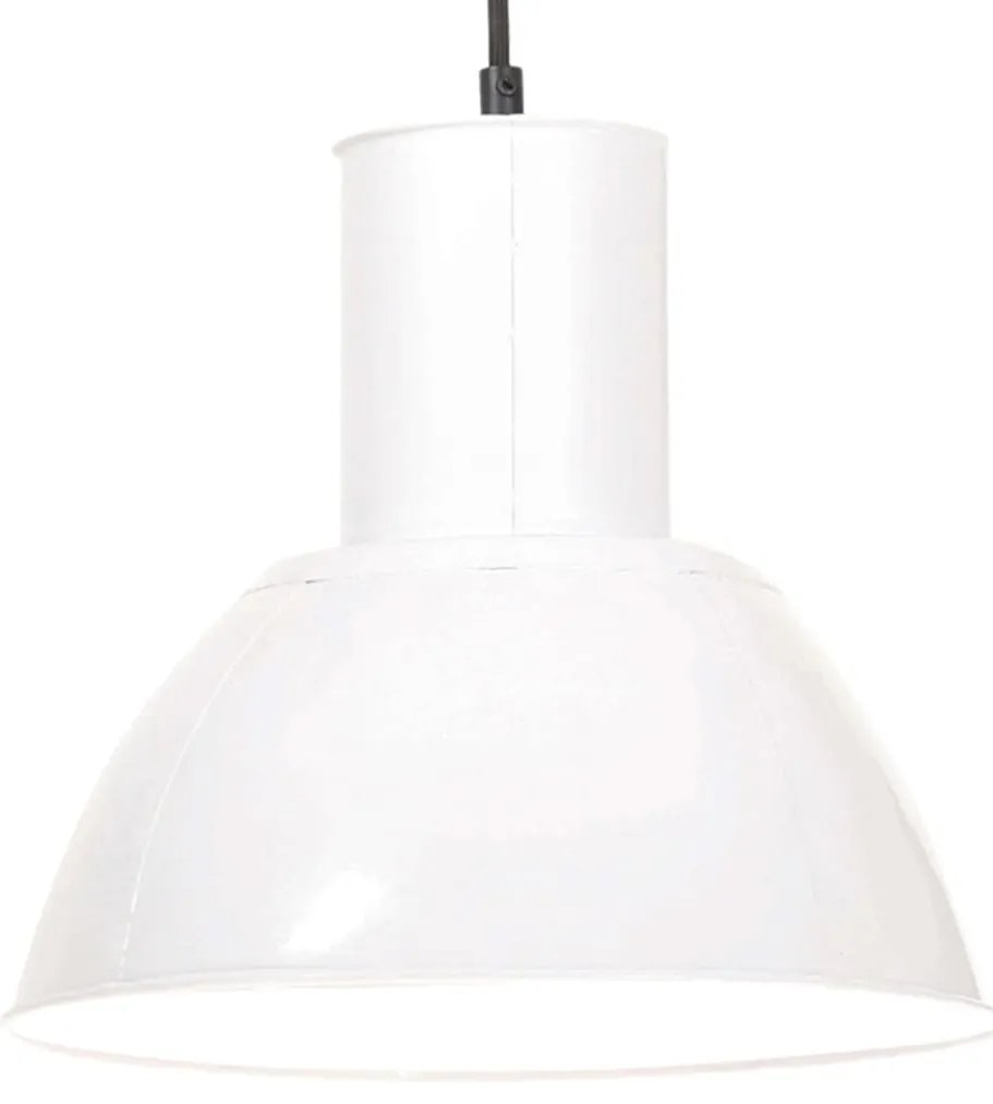 vidaXL Φωτιστικό Κρεμαστό Στρογγυλό 25 W Λευκό 28,5 εκ. Ε27