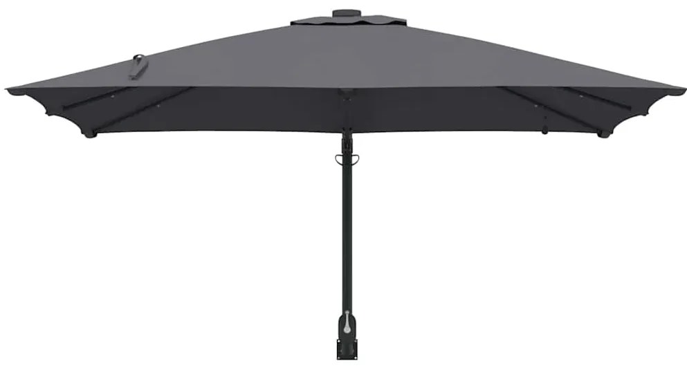 vidaXL Ομπρέλα Κήπου Ανθρακί 248.5 x 247.5 x 160 εκ. ύφασμα