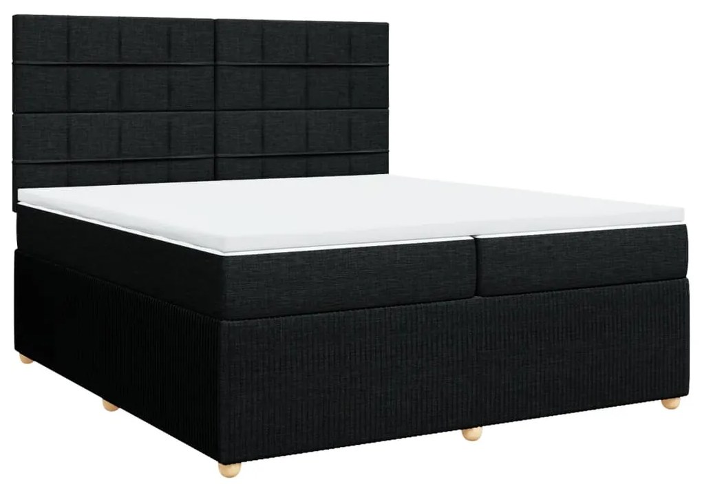 ΚΡΕΒΑΤΙ BOXSPRING ΜΕ ΣΤΡΩΜΑ ΜΑΥΡΟ 200X200 ΕΚ. ΥΦΑΣΜΑΤΙΝΟ 3294465