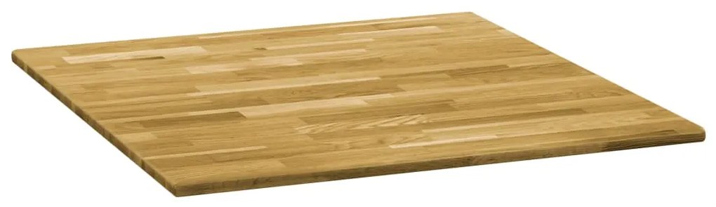 vidaXL Επιφάνεια Τραπεζιού Τετράγωνη 23 χιλ 80x80 εκ Μασίφ Ξύλο Δρυός