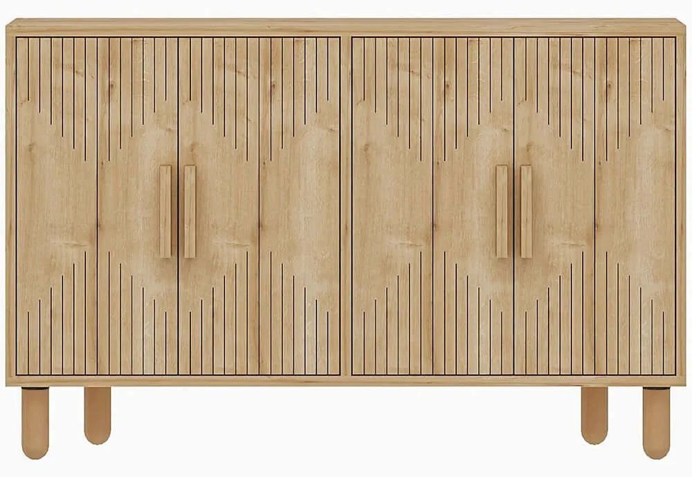 Μπουφές Roger 327ODS1302 120x29,6x73,6cm Oak Μοριοσανίδα, Μελαμίνη