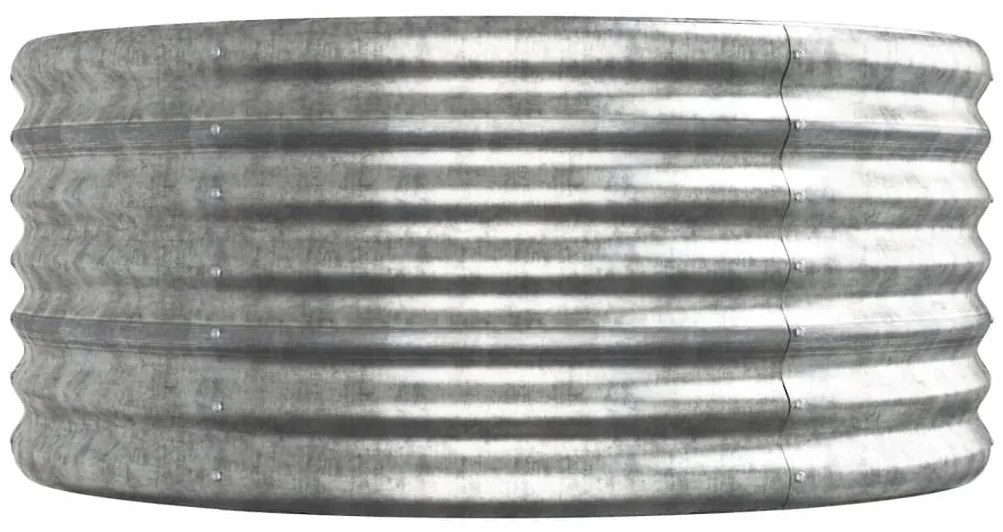 vidaXL Ζαρντινιέρα Ασημί 368x80x36 εκ. Γαλβανισμένος χάλυβας